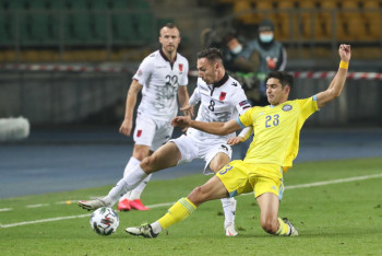 Фотография к новости: Казахстан сыграл вничью с Албанией в матче Лиги наций УЕФА