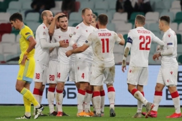 Фотография к новости: Сборная Казахстана проиграла Беларуси в Лиге наций