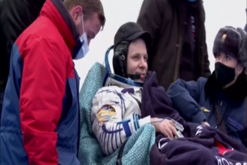 Фотография к новости: Корабль "Союз МС-16" совершил посадку в Казахстане