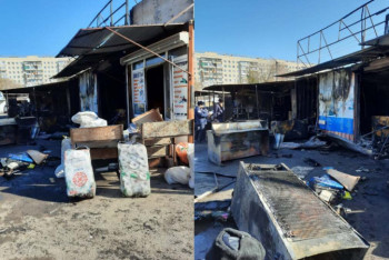 Фотография к новости: Подозреваемых в поджоге рынка в Караганде задержали полицейские