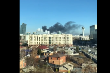 Фотография к новости: Сильный пожар произошел в центре Нур-Султана