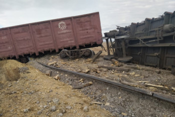 Фотография к новости: Восемь вагонов сошли с путей в Карагандинской области