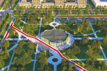 Фотография к новости: Кто и почему строит спорткомплекс в центре Ботанического сада в Нур-Султане