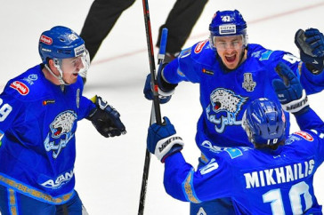 Фотография к новости: "Барыс" победил рижское "Динамо" в Нур-Султане