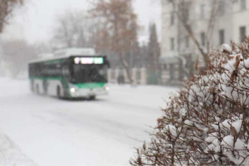 Фотография к новости: Общественный транспорт на сутки приостановил работу в Нур-Султане