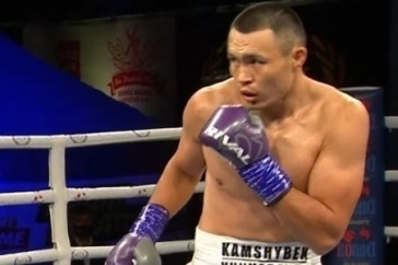 Фотография к новости: Капитан сборной Казахстана нокаутом выиграл бой в профи