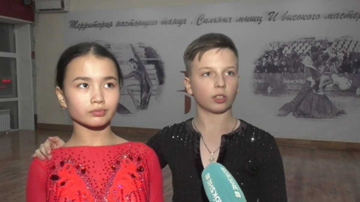 Кокшетауские юниоры Богдан Ручка и Амаль Байсалбаева