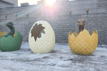 Фотография к новости: Замок средневековья с драконами появился в центре Нур-Султана