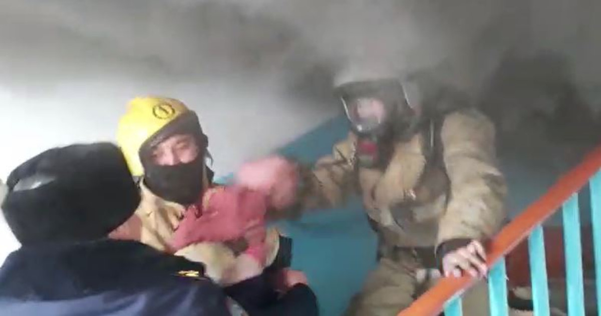 Трогательное видео спасения малыша Талдыкоргане опубликовало МЧС