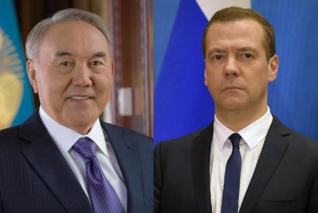 Фотография к новости: Медведев и Назарбаев обсудили итоги парламентских выборов в РК