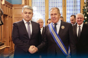 Фотография к новости: Сергею Лаврову вручили орден Казахстана