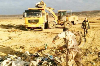 Фотография к новости: В самой глубокой впадине Казахстана ликвидировали свалку