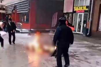 Фотография к новости: Мужчина поджег себя в центре Москвы