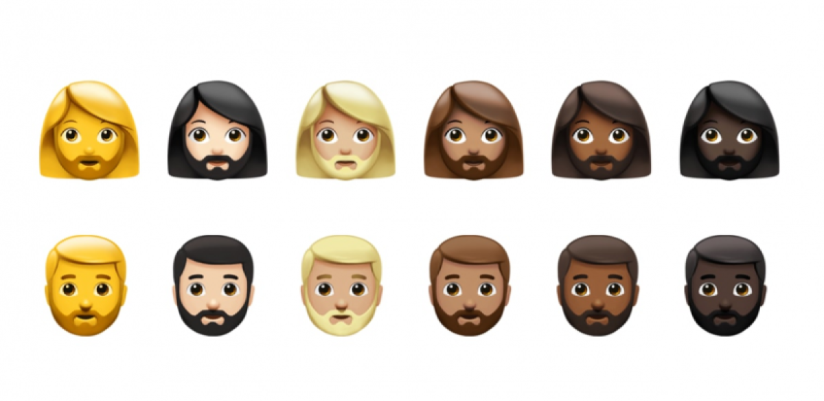 Apple добавит эмодзи с бородатыми женщинами