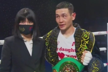 Фотография к новости: Казахстанский боксер Нуртас Ажбенов стал чемпионом WBC