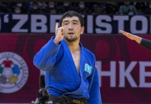 Фотография к новости: Казахстанский дзюдоист завоевал серебро международного турнира Grand Slam