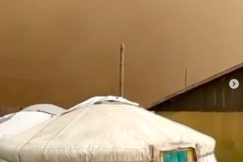 Фотография к новости: Мангистау оказался в плену песчаной бури