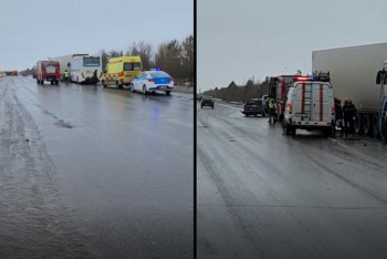 Фотография к новости: Маршрутный автобус столкнулся с легковушкой на проспекте в Нур-Султане