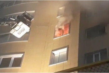 Фотография к новости: Из-за непотушенной сигареты начался пожар в ЖК "Алатау" в Нур-Султане