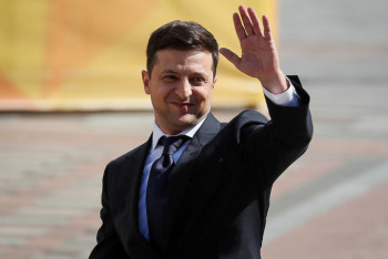 Фотография к новости: Зеленский поддержал сборную Украины перед матчем с Казахстаном