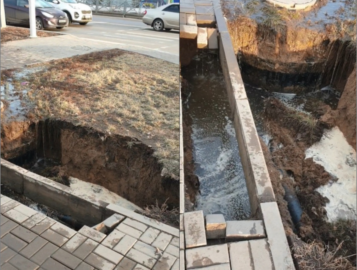 Яма появилась в центре Нур-Султана