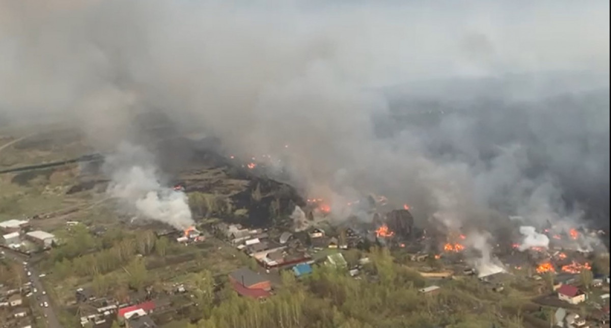 Крупный лесной пожар тушат в ВКО