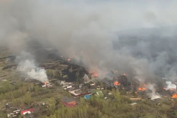 Фотография к новости: Крупный лесной пожар тушат в ВКО