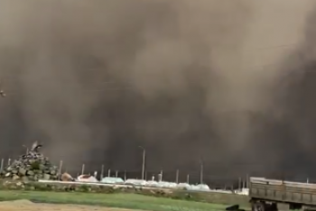 Фотография к новости: Пыльная буря и сильный ветер обрушились на Северо-Казахстанскую область. Видео