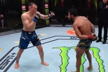 Фотография к новости: Исмагулов встал после нокдауна и выиграл бой в UFC