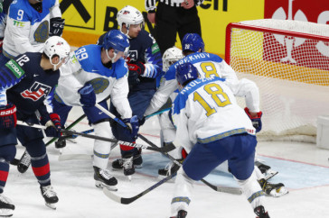 Фотография к новости: Сборная Казахстана потерпела первое поражение, уступив США на ЧМ по хоккею