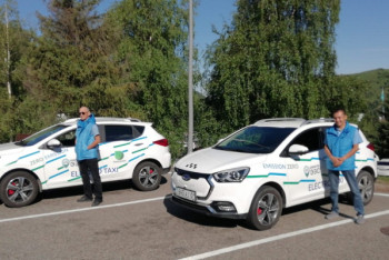 Фотография к новости: Электротакси запустили по маршруту Медеу − Шымбулак