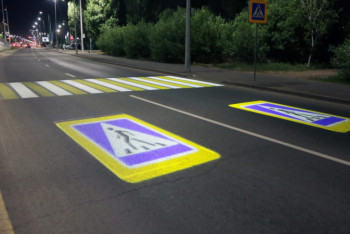 Фотография к новости: Уникальный для Казахстана пешеходный переход появился в Нур-Султане