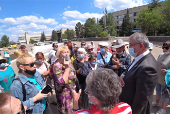 Фотография к новости: Степногорцы добились отмены строительства завода после митинга и обращения к Нурлану Сабурову