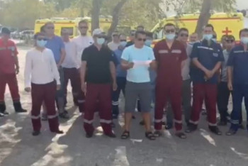 Фотография к новости: Работники "скорой" в Жанаозене отказались вакцинироваться