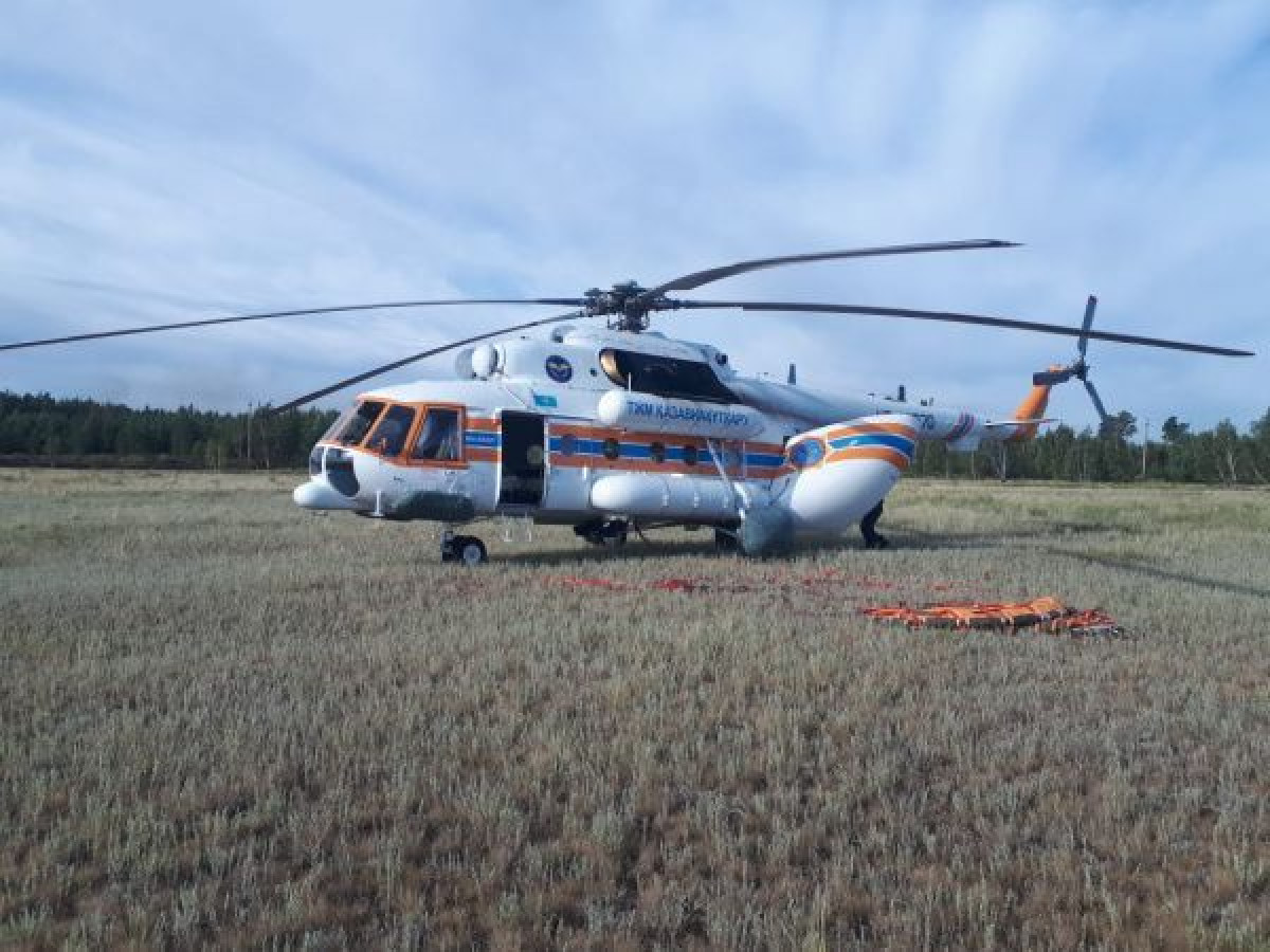 Вторые сутки тушат лесной пожар в Костанайской области