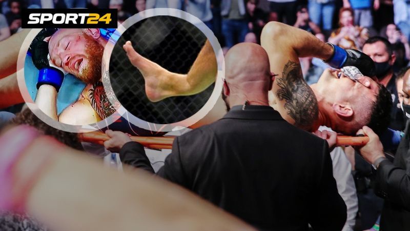 Фотография к новости: Конор Макгрегор сломал ногу и проиграл Дастину Порье. Видео