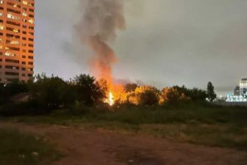 Фотография к новости: Дом и баня охвачены огнем в Нур-Султане