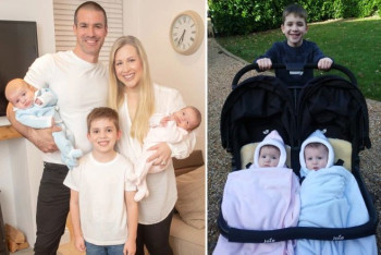 Фотография к новости: В Британии тройняшки родились с разницей в семь лет