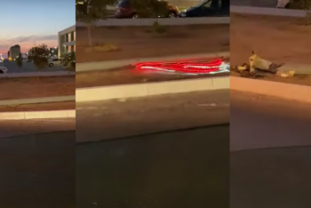 Фотография к новости: Фонарный столб под напряжением упал в Актау