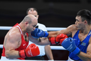 Фотография к новости: Боксер Камшыбек Кункабаев гарантировал себе медаль ОИ-2020 в Токио