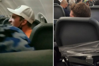 Фотография к новости: Пассажира обмотали скотчем за драку и приставания к стюардессам