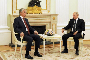 Фотография к новости: Токаев – Путину: "Отношения между нашими странами успешно развиваются"