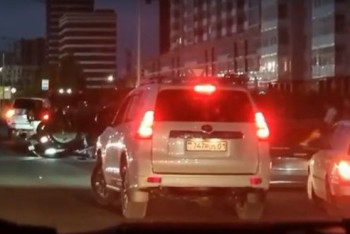 Фотография к новости: Автомобиль опрокинулся на крышу в результате ДТП в Нур-Султане