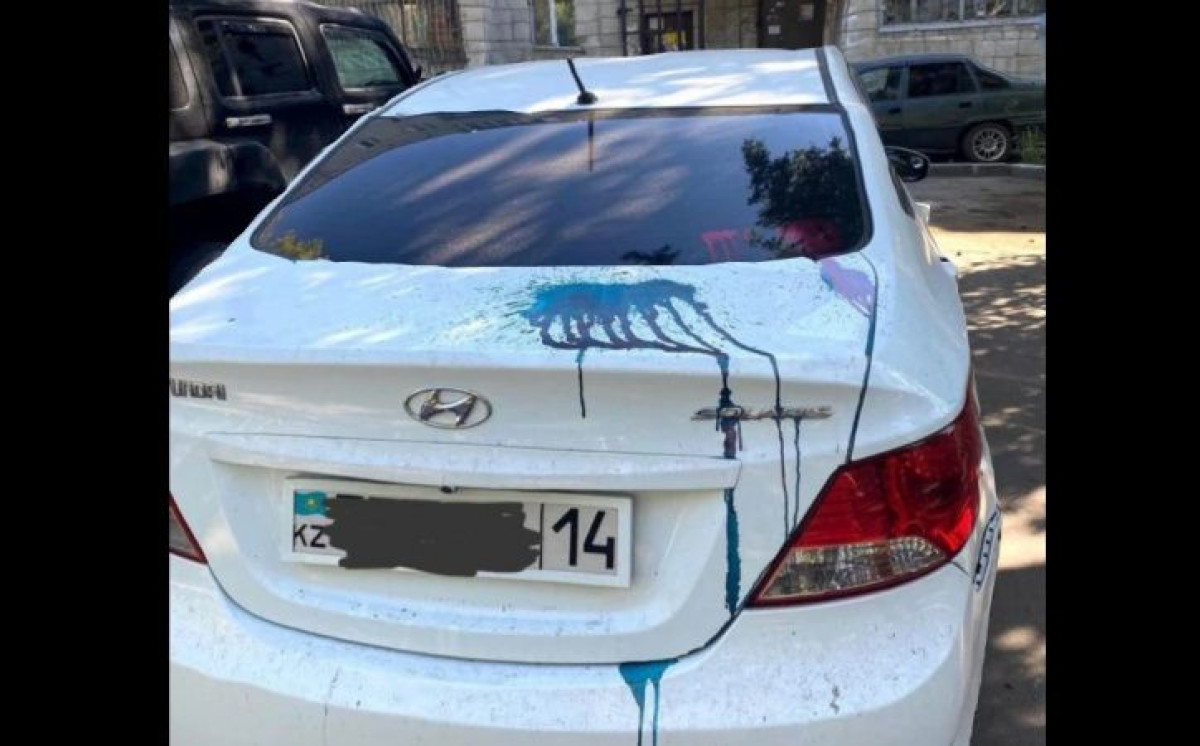 Пенсионерка облила авто соседки зеленкой в Павлодаре