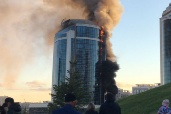 Фотография к новости: Названа предварительная причина пожара в здании "Казахмыса" в Нур-Султане