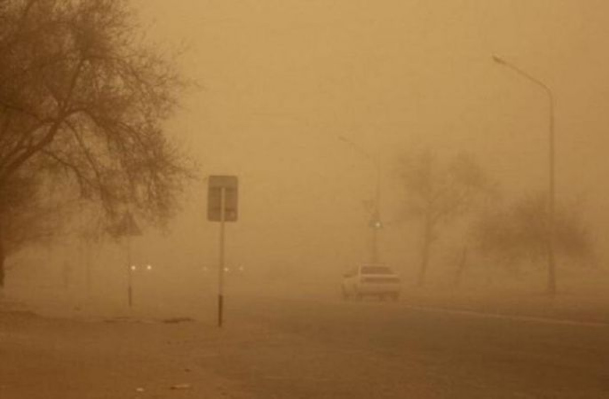 Мощная пыльная буря накрыла район в Мангистау