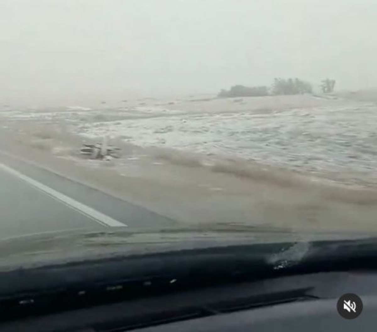 Снег выпал в Костанайской области