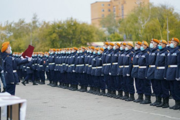Курсанты-спасатели приняли присягу на главной площади Кокшетау