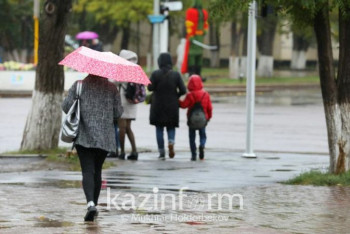 Фотография к новости: Штормовое предупреждение объявлено в четырех областях РК