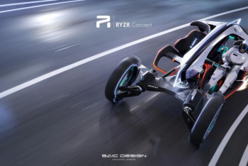 Фотография к новости: Китайский электрокар с открытым верхом маневрирует как мотоцикл и меняет положение руля